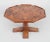 English Arts & Crafts movement octagonal-shaped burr yew wood Lazy Susan, the rotating top mounted on a squared pedestal...