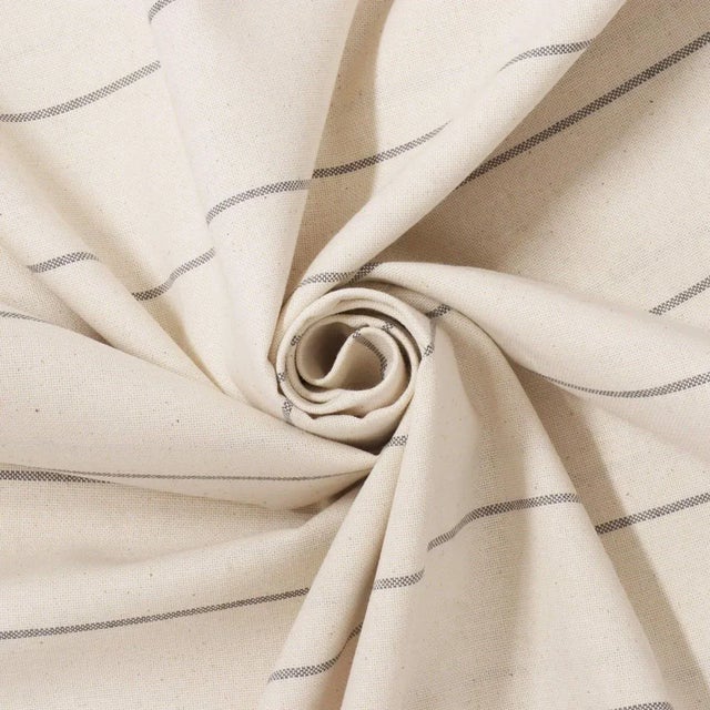 Cadiz Stripe Grey Double Width Fabric - Sample For Sale - Image 4 of 4