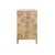 Contemporary Matthew Izzo Home Michelle Light Burlwood Four Door Chest With Glass Top and Brass Knobs For Sale - Image 3 of 9
