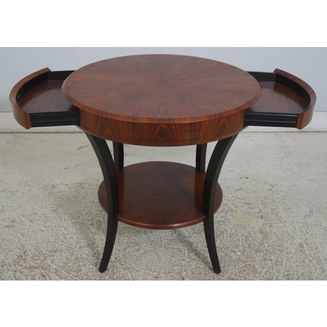 Age: Approx: 5 Years Old Details: Exotic Walnut Veneers High Quality Construction Solid Brass Hardware Ebonized Legs...