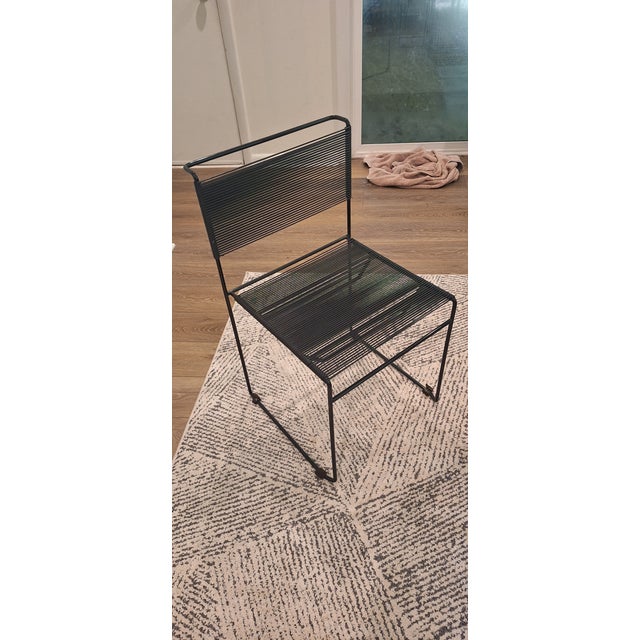 Vintage Fly Line Spaghetti Chair Set of 6 For Sale - Image 9 of 9