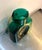 Blenko midcentury hand-blown glass teal pitcher. Excellent condition.