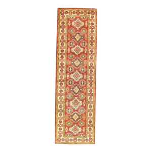 2020s Rust Kazak Runner Lamb's Wool Rug