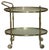 Art Deco Frosted Glass & Polished Brass Drinks Trolley, 1920s For Sale