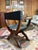 Antique Italian Renaissance Revival Walnut Savonarola Chair For Sale - Image 4 of 7