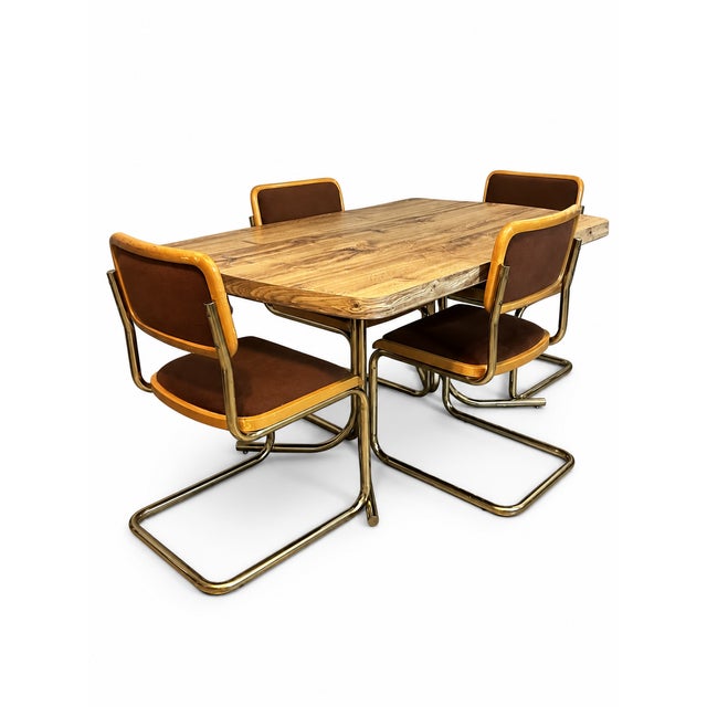 1981 Douglas Furniture of California Dining Table and Four Cantilever Chairs — 5 Pieces For Sale In Las Vegas - Image 6 of 12