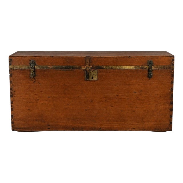 19th Century English Chest in Camphor Wood For Sale