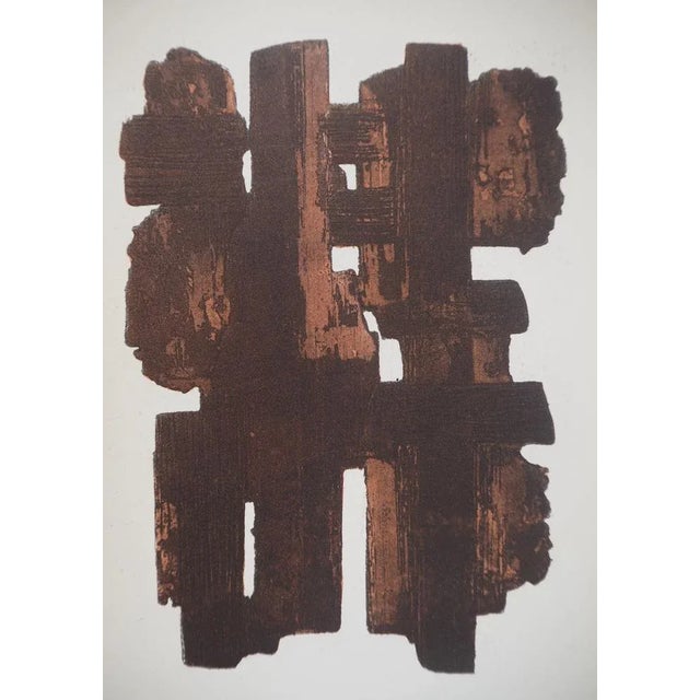 Pierre soulages (1919) etching ix, 1957 lithograph and stencil (jacomet process) after the artist's eau forte ix jacomet...