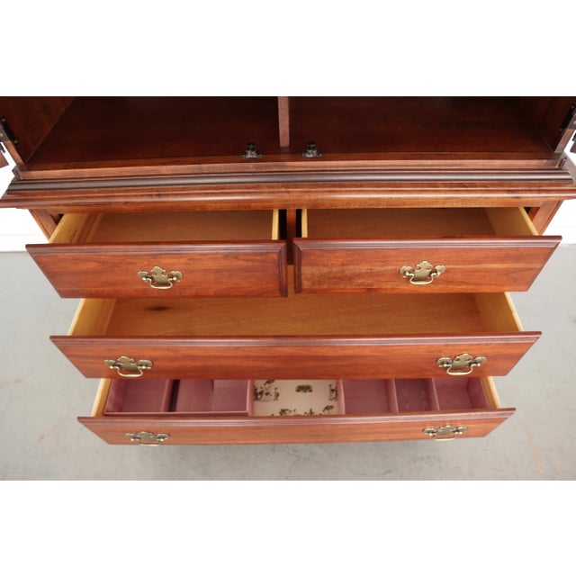 Vintage American Drew Cherry Grove Armoire For Sale - Image 10 of 13