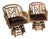 Bamboo Rattan Brighton Pavilion Chairs - Pair For Sale