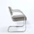 Contemporary Art Deco Machine Age Bent Aluminum and Platinum Velvet Occasional Chair For Sale - Image 3 of 9