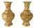 Pair Chinoiserie Hollywood Regency Gold Vases For Sale