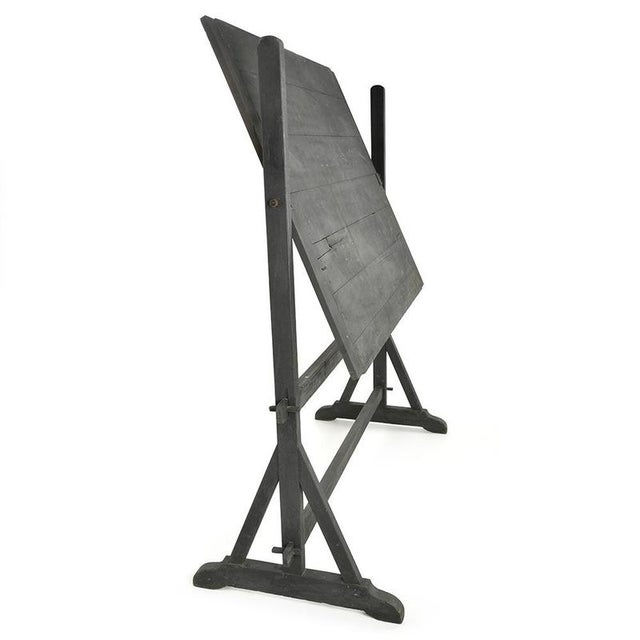 Large Patinated Wooden Blackboard For Sale - Image 3 of 7