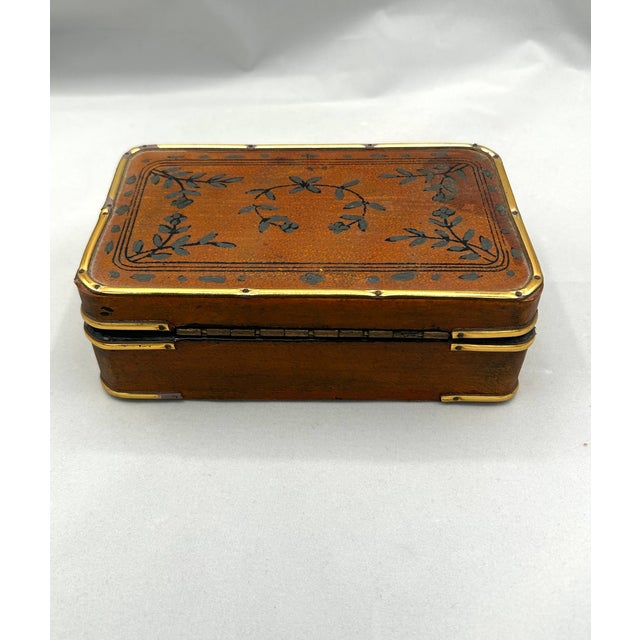Antique Early 20th Century Chinese Pigskin-Covered Wooden Box For Sale - Image 4 of 11
