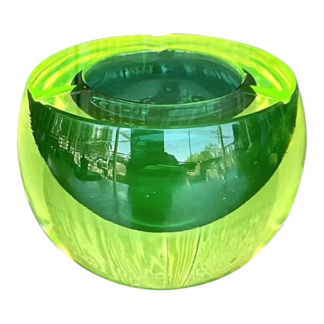 Vintage Italian Glass Ashtray After Murano For Sale