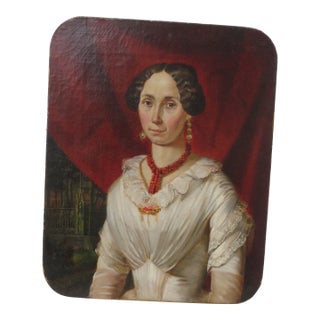 Early 19th British Provencial Portrait on Canvas For Sale
