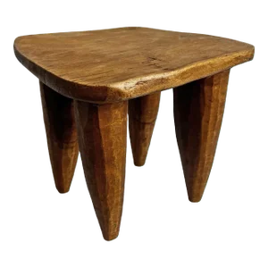 Small Wood Vintage Nupe Stool
