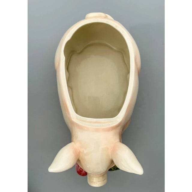 Ceramic 20th C. Fitz and Floyd “French Market” Pig Tureen With Asparagus Ladle – Whimsical / French Country For Sale - Image 7 of 12