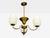 Mid-Century Modern 1940s Danish Modern, Pendant Light, Brass, Glass For Sale - Image 3 of 12