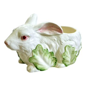 Vintage Hand Painted Bunny Rabbit Planter