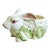 Vintage Hand Painted Bunny Rabbit Planter in Cabbage Leaves For Sale