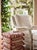 Ruby Red Vintage Italian Trompe l'Oeil Ceramic Garden Stool For Sale - Image 8 of 12