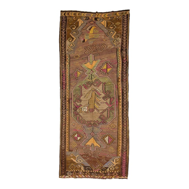 Vintage Turkish Kilim Rug For Sale