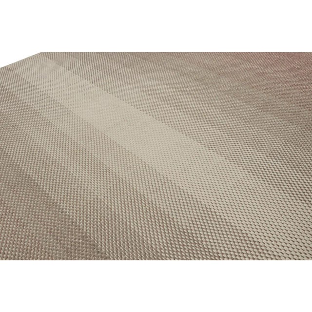 Rug & Kilim’s Scandinavian Style Ombre Kilim Rug in Brown Patterns For Sale In New York - Image 6 of 7