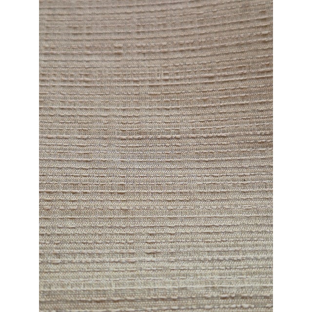 Schumacher Delisting,Schumacher Imported Light Golden Hued Beige Designer Embossed Fabric-2 Yards For Sale - Image 4 of 4
