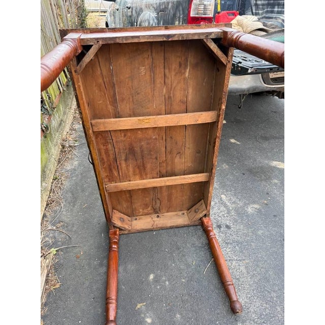 Antique Early American Primetive Style 1 Drawer Table For Sale - Image 15 of 17