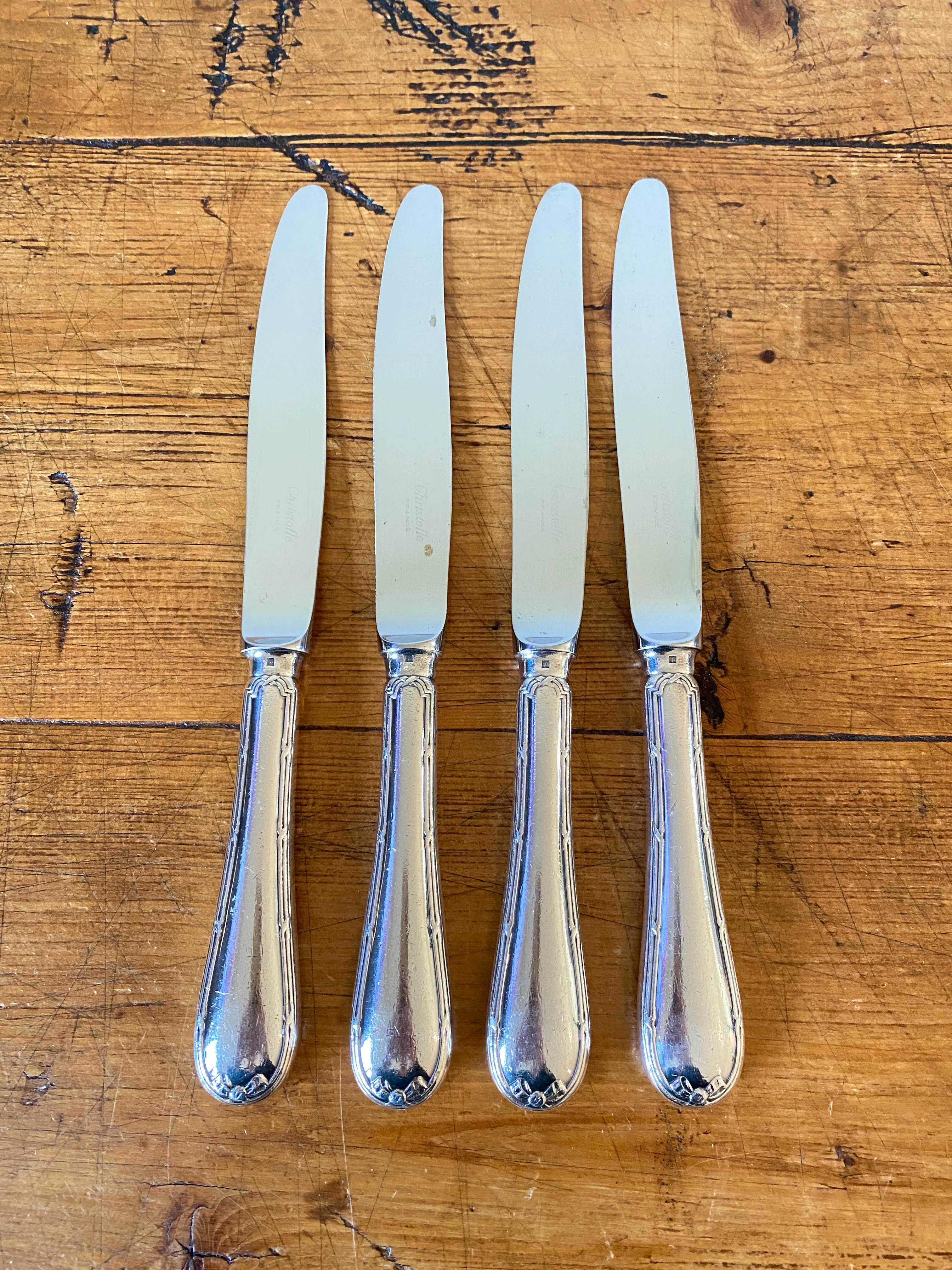 Vintage Christofle Rubans Silverplate Service for 4, 20 Pieces