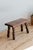 Brown Vintage Rectangular Stool in Dark Wood with Turned Legs, 1970s For Sale - Image 8 of 8