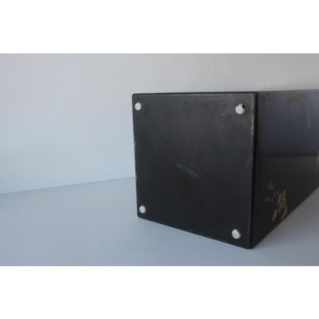 1970s Asian Floral Black Lacquered Pedestal Plant Stand For Sale - Image 16 of 18