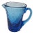 C 1960 Pilgrim Glass Co. Sapphire Blue Crackle Glass Mini Pitcher For Sale