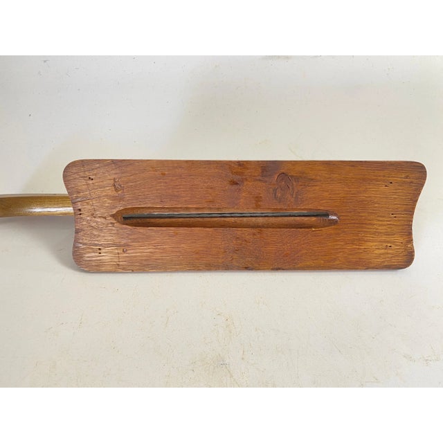 Wood French Wood and Steel Bread Knife on Wood Plate, 20th Century For Sale - Image 7 of 12