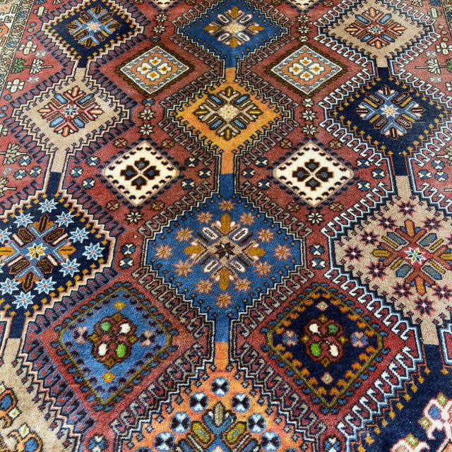 Yalameh Rug with Geometric Diamonds Display For Sale - Image 6 of 11