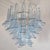 1980s Mid Century Modern Blue Murano Glass Petal Chandelier For Sale - Image 4 of 14