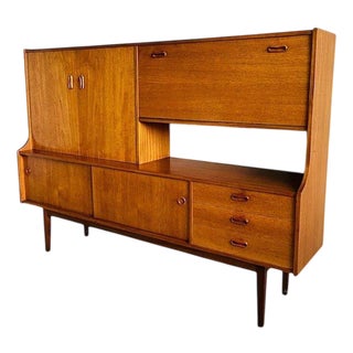 Vintage Highboard in Teak, 1960s For Sale