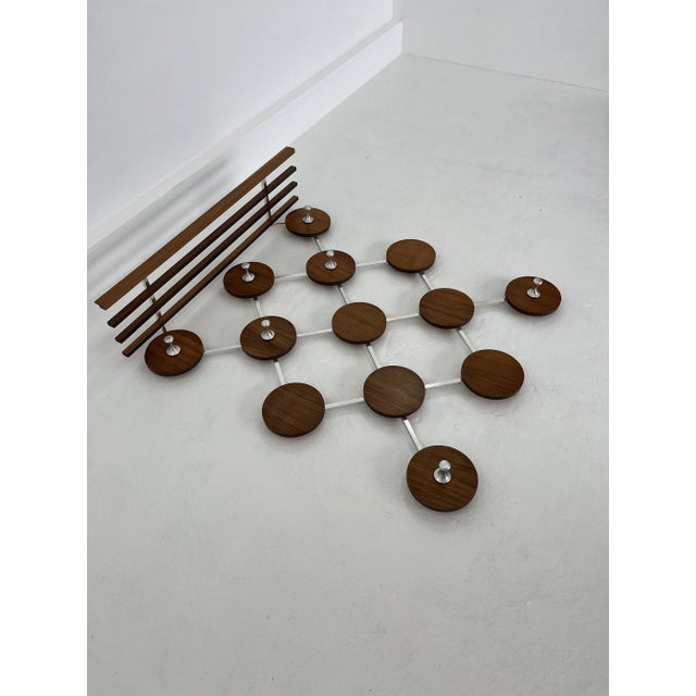 Vintage Scandinavianteak and Metal Coat Rack, 1960s For Sale - Image 9 of 12