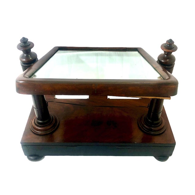 Early 19th Century Early 19th-Century Flame Mahogany Dressing Table Swivel Mirror For Sale - Image 5 of 7
