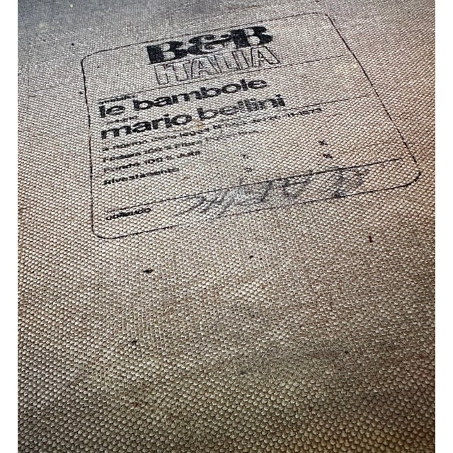 Brown 1972 Mario Bellini for B&b Italia 'Le Bambole' Loveseat. Italy For Sale - Image 8 of 9