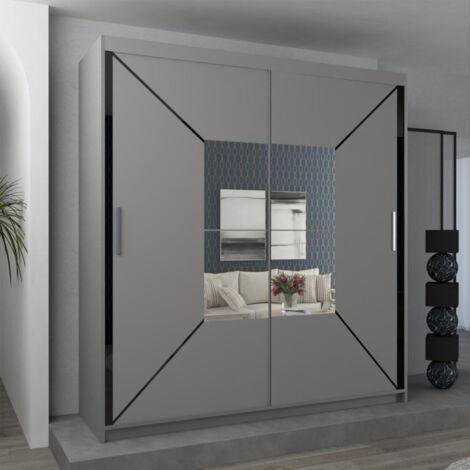Modern Modern Sliding Door Wardrobe Armoire With Shelving & Drawers – 250 Cm For Sale - Image 3 of 14
