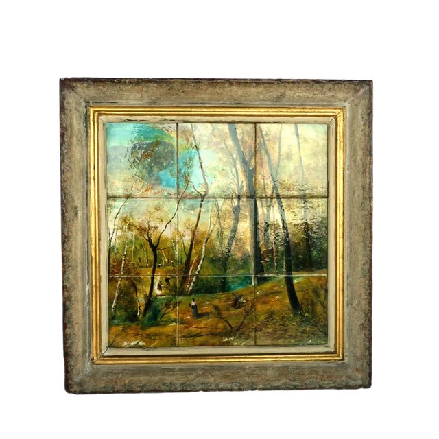 Italian Ceramic Tiles Landscape Pottery by Ivo Sassi, 1950s For Sale