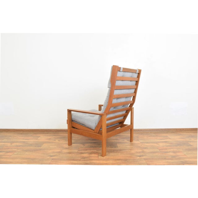 Brown Mid-Century Modern Danish Oak Chair by Leif Alring for Madsen & Schubell, 1960s For Sale - Image 8 of 15