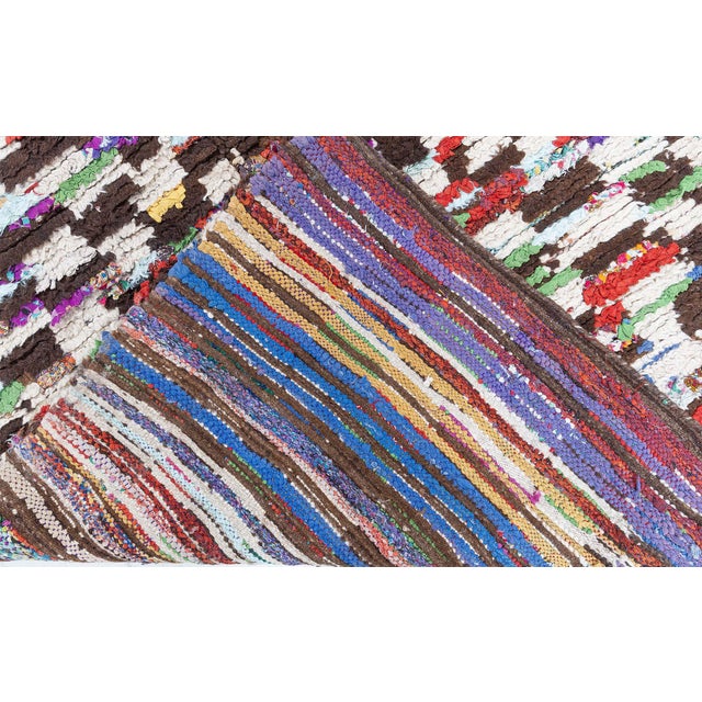 Brown Doris Leslie Blau Vintage Moroccan Rug – Bold Abstract Checkerboard Composition For Sale - Image 8 of 8