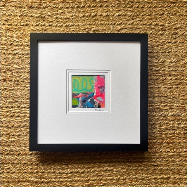 Abstract Sarah Trundle, Contemporary Abstract Mixed Media Collage, "Roundabout" For Sale - Image 3 of 3