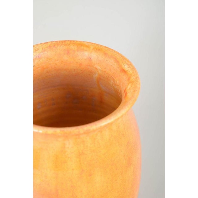Yellow and Orange Glazed Ceramic Vase from Kähler, Denmark, 1930s For Sale - Image 3 of 5