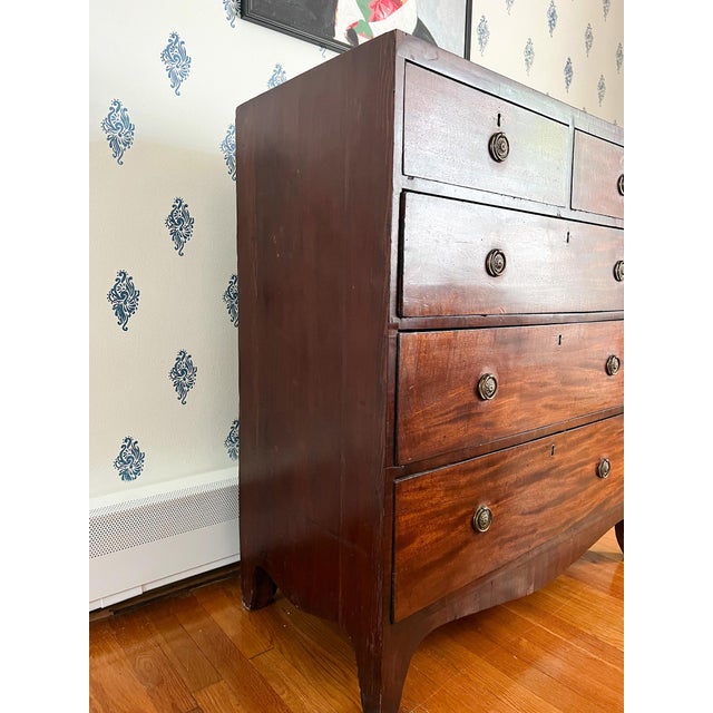 Early 19th Century Early 1800s Antique British Neoclassical Mahogany Chest of Drawers For Sale - Image 5 of 14
