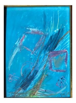 Abstract “Spring’s Reflection” 5x7 French Oil Pastel Erik Sulander