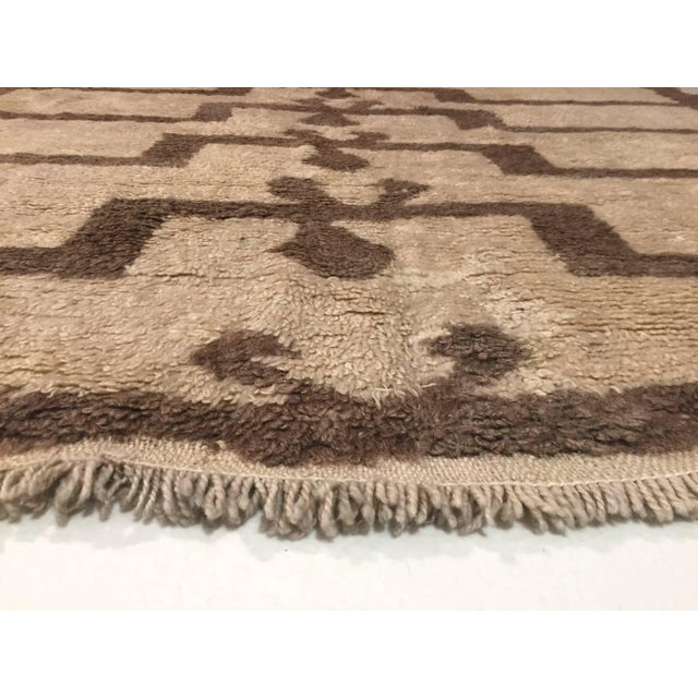 Turkish Gray and Brown Woolen Tulu Rug, 1920s For Sale - Image 9 of 15